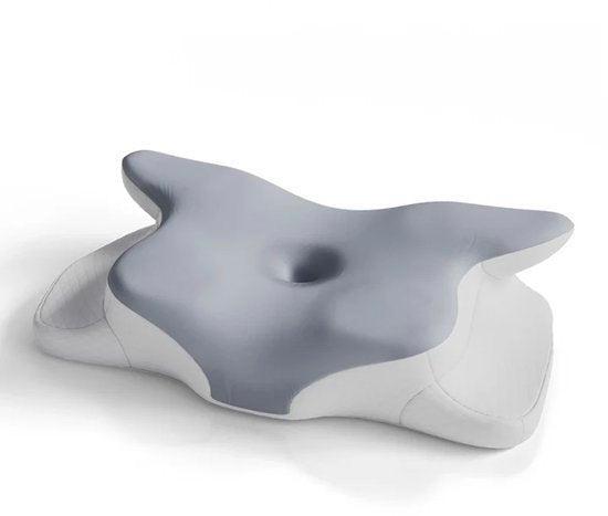 2dekans | Nekkussen - Memory Foam - Wit / Grijs, Huis en Inrichting, Slaapkamer | Beddengoed, Ophalen of Verzenden