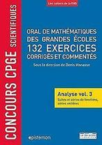 Oral de mathématiques des grandes écoles, 132 exerc...  Book, Not specified, Verzenden