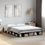vidaXL Bedframe bewerkt hout zwart 140x200 cm, Huis en Inrichting, Slaapkamer | Bedden, Verzenden, Nieuw