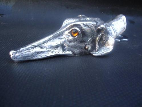 Hoofd van een figuur - whippet hazewindhond windhond, Antiek en Kunst, Kunst | Designobjecten