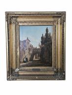 Serafino de Tivoli (1826-1892) - Paesaggio con figure, Antiek en Kunst