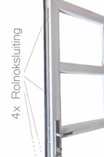 Dubbele deur wit Basic Plus b175 x 204 cm, Bricolage & Construction, Ophalen of Verzenden, Buitendeur