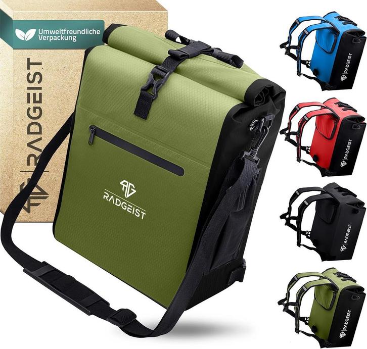 2dekans | RADGEIST 3in1 fietstas voor bagagedrager I, Fietsen en Brommers, Fietsaccessoires | Overige Fietsaccessoires, Ophalen of Verzenden
