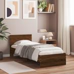 vidaXL Bedframe met hoofdbord zonder matras bruin eikenkleur, Verzenden, Nieuw