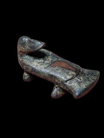 Romain antique Bronze Statue intéressante dun canard  (Sans