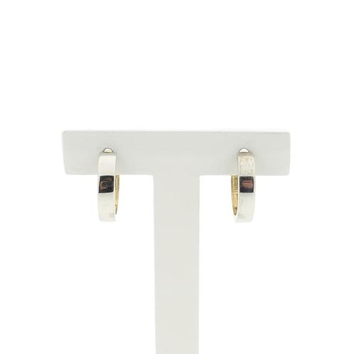 Bicolor gouden oorringen | Ø 17,5 mm (witgoud, oorbellen), Handtassen en Accessoires, Oorbellen, Overige kleuren, Gebruikt, Goud