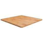 vidaXL Tafelblad vierkant 80x80x2,5cm massief eiken, Verzenden, Nieuw