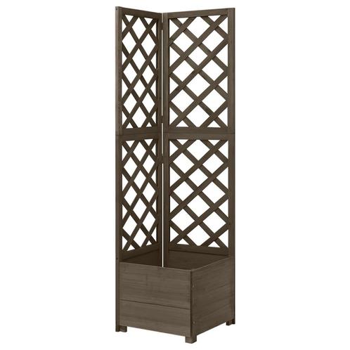 vidaXL Latwerkplantenbak hoekmodel 40x40x150 cm vurenhout, Tuin en Terras, Bloempotten, Nieuw, Verzenden