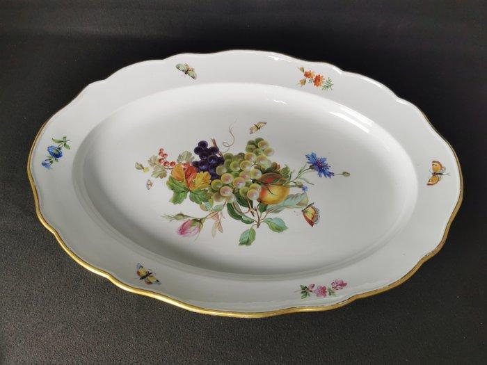 Meissen - Frutta e fiori - Piatto da portata ovale - L. 52cm, Antiek en Kunst, Antiek | Glaswerk en Kristal