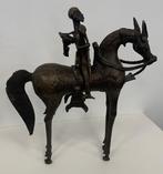 Desconocido - Escultura de bronce macizo: Jinete Dogon a