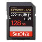 Sandisk Extreme Pro 128GB SD kaart 200mb/s met garantie, Ophalen of Verzenden, Gebruikt