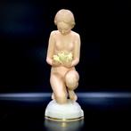 Carl Werner - Hutschenreuther - Art Deco - Kneeling Nude, Antiek en Kunst, Antiek | Glaswerk en Kristal