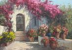 Guido Odierna (1913-1991) - Villa con giardino fiorito a, Antiek en Kunst