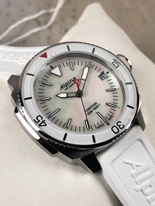 Alpina - Seastrong Diver Comtesse MOP - AL-240MPW2VC6 -, Handtassen en Accessoires, Horloges | Heren