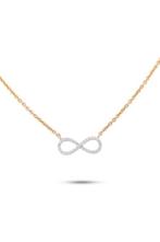 Ketting met hanger - 18 karaat Geel goud - 0.11ct. tw.