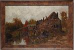François Albert Mooy (1884-1968) - Brug met huis aan het, Antiek en Kunst