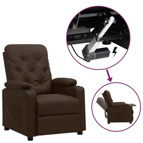 vidaXL Sta-op-stoel kunstleer bruin, Huis en Inrichting, Fauteuils, Nieuw, Verzenden