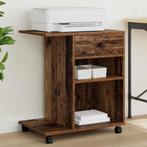 vidaXL Printerstand met lade Oudhout 60 x 40 x 68,5 cm, Verzenden, Nieuw