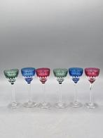 Val Saint Lambert - Verre à vin (6) - verre à liqueurs -, Antiquités & Art
