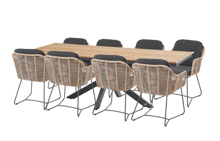 Taste by 4 Seasons Belmond tuinset naturel met Minerva tafel, Jardin & Terrasse, Ensembles de jardin