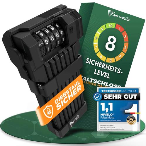 Tweedekans | MIVELO Vouwslot Met Combinatiecode -, Fietsen en Brommers, Fietsaccessoires | Overige Fietsaccessoires, Ophalen of Verzenden