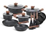 Veiling - 15-delige Luxe Pannenset van Gesmeed Aluminium, Huis en Inrichting, Keuken | Potten en Pannen, Nieuw