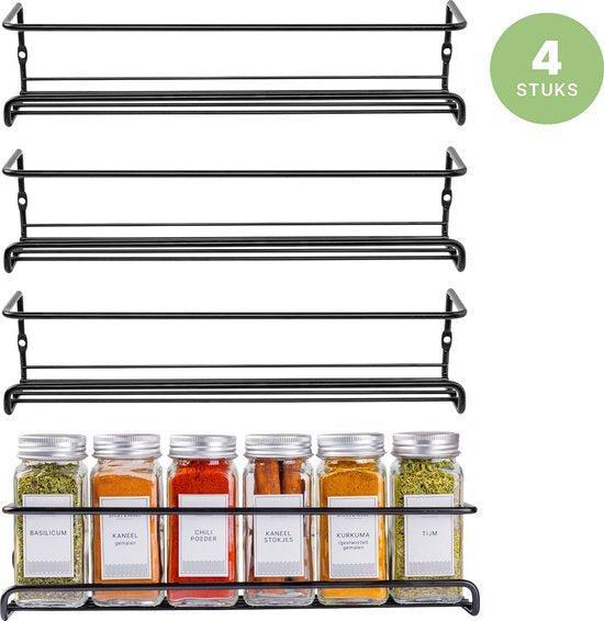 2dekans | Kruidenrek Ophangbaar - Kruiden Organizer - 4, Huis en Inrichting, Keuken | Keukenbenodigdheden, Ophalen of Verzenden