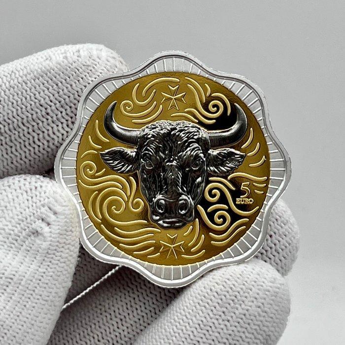 Malta. 5 Mark 2025 – Maltese Ox – 5 Euro – 1 oz Silver coin, Postzegels en Munten, Munten | Europa | Niet-Euromunten