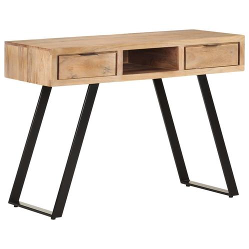 vidaXL Bureau met natuurlijke randen 107x45x79 cm massief, Huis en Inrichting, Bureaus, Nieuw, Verzenden