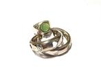 Zonder Minimumprijs - Oorbellen Zilver Jade - Ring, Handtassen en Accessoires, Nieuw