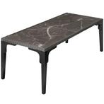 tectake Wicker tafel Foggia 196x87x76cm - grijs, Tuin en Terras, Verzenden, Nieuw