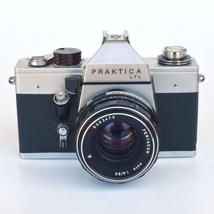 Praktica LTL chrome + Pentacon 1.8/50mm auto lens. Single, Audio, Tv en Foto, Fotocamera's Analoog