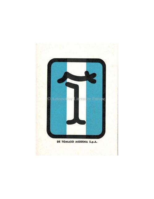 1976 DE TOMASO PANTERA GTS GARANTIE & ONDERHOUD HANDBOEK, Auto diversen, Handleidingen en Instructieboekjes, Ophalen of Verzenden