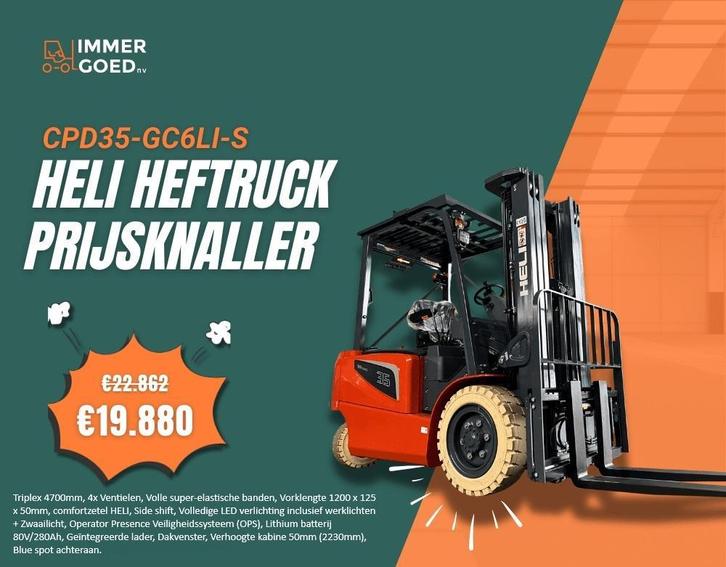 HELI elektrische heftruck 3,5 ton – Lithium – In voorraad, Zakelijke goederen, Machines en Bouw | Heftrucks en Intern transport