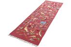 Tapis Kilim de créateur avec motif de broderie - La Jungle -, Antiek en Kunst