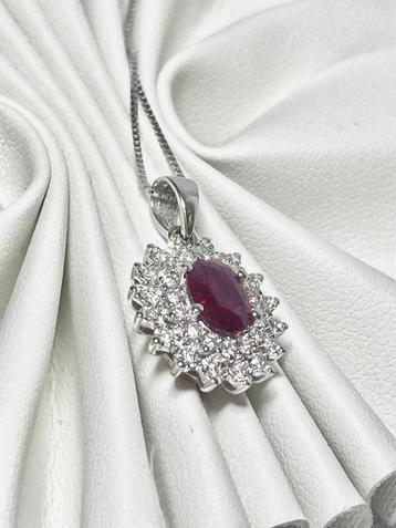 Collier - 18 carats Or blanc - 1.28ct. tw. Diamant beschikbaar voor biedingen