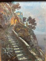 Salvador Federico (1908-?) - Treppenweg bei Nacht, Capri,, Antiek en Kunst