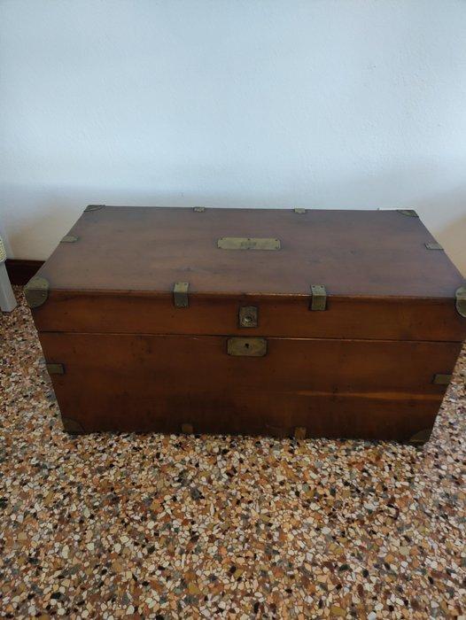 Opbergkoffer - Mahonie, Antiquités & Art, Curiosités & Brocante
