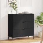vidaXL Dressoir met lade Zwart 79.5 x 33 x 82 cm Bewerkt, Huis en Inrichting, Kasten | Dressoirs, Verzenden, Nieuw