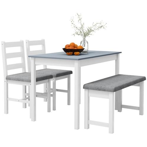 TRUUSK Eetgroep - Eettafel met 2 Gestoffeerde Stoelen en Ban, Huis en Inrichting, Tafels | Eettafels, Verzenden