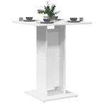 vidaXL Bistrotafel 60x60x75 cm bewerkt hout wit, Huis en Inrichting, Verzenden, Nieuw