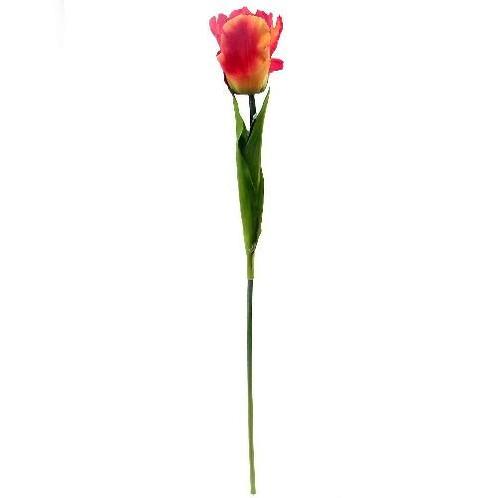 Tulp Parkiettulp Orange / stuks. 56cm. Tulpen, Huis en Inrichting, Woonaccessoires | Kunstplanten en Kunstbloemen, Nieuw