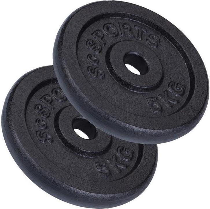 ScSPORTS® Halterschijven set 10 kg - Gietijzer - 30 mm - 2 x, Huis en Inrichting, Overige Huis en Inrichting, Verzenden