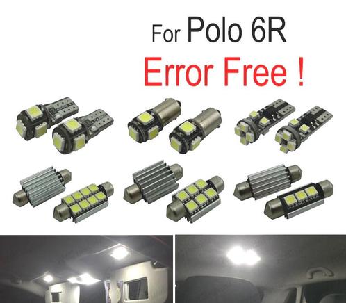 KIT 12 AMPOULES LED INTÉRIEUR POUR VOLKSWAGEN VW POLO MK5 PO, Auto-onderdelen, Verlichting, Verzenden