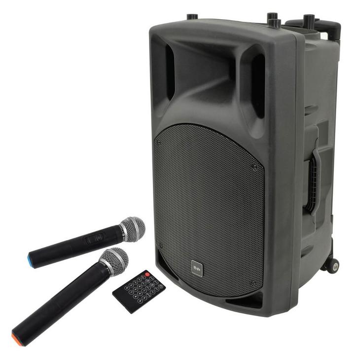 QTX QX15PA Portable Speaker Met Bluetooth En 2 Microfoons, Audio, Tv en Foto, Luidsprekerboxen