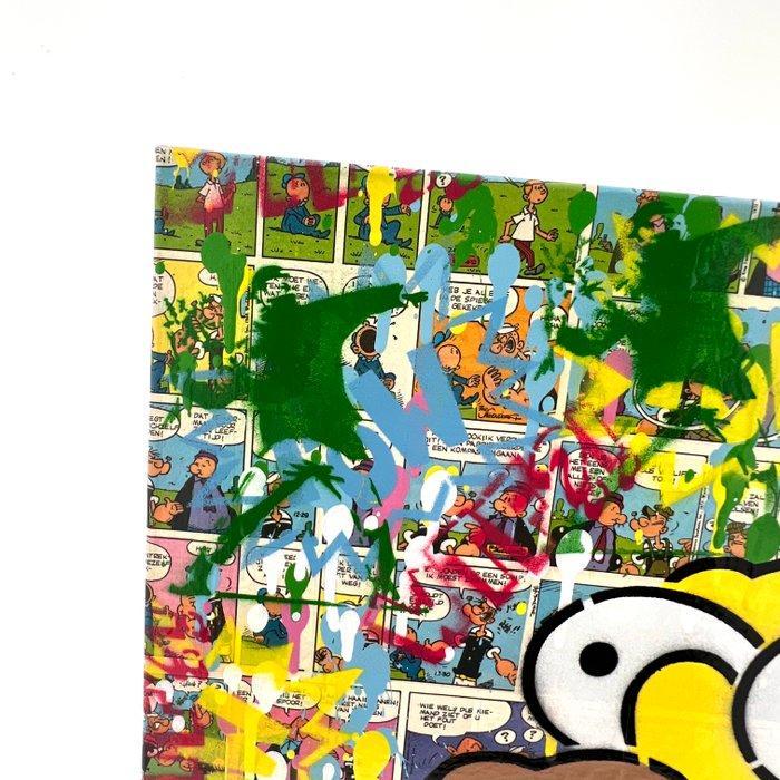 Koen Betjes (1992) - Homer loves Banksy x Street (canvas), Antiek en Kunst, Kunst | Schilderijen | Modern