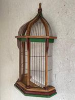 Antiek Vogelkooi - Hout, Metaal - Birdcage Octagonal Half, Antiek en Kunst