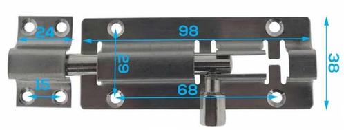 Profielgrendel Rvs 100mm, Tuin en Terras, Overige Tuin en Terras, Verzenden