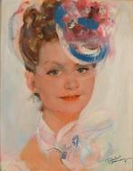Jean Gabriel Domergue (1889-1962) - Portrait dYvonne Roivet, Antiquités & Art, Art | Peinture | Classique