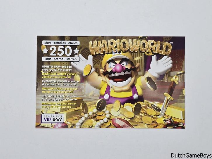 Nintendo Gamecube - Wario World - Vip Points Card, Games en Spelcomputers, Spelcomputers | Nintendo Consoles | Accessoires, Gebruikt